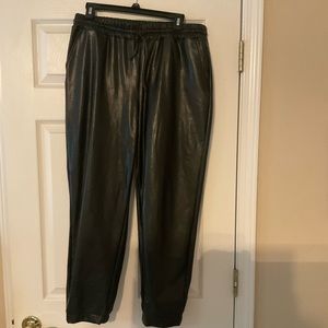 Faux leather Joggers.